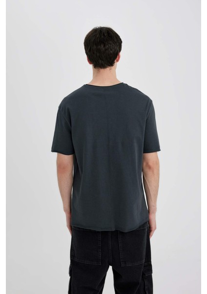 Regular Fit Bisiklet Yaka Kısa Kollu Basic Tişört B7755AX24SM