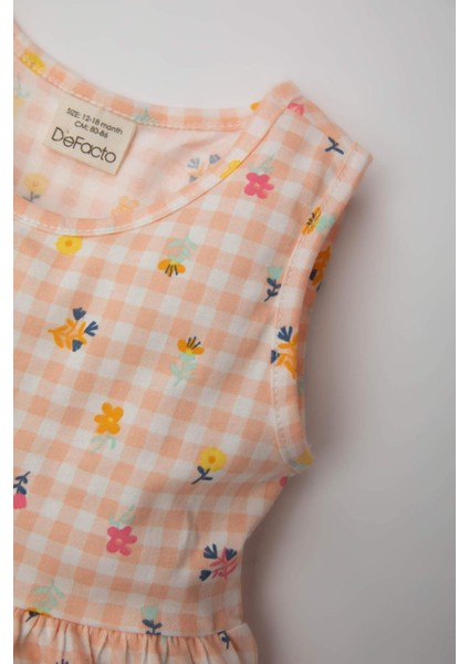 Kız Bebek Baskılı Kolsuz Elbise C0074A524SM modelleri