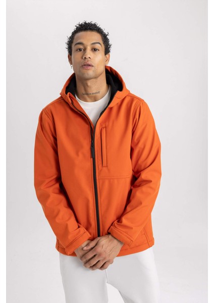Fit Softshell Mont Su İtici Rüzgar Geçirmez Kapüşonlu Fermuarlı Cepli C3071AX24SP