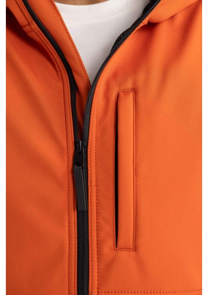 Fit Softshell Mont Su İtici Rüzgar Geçirmez Kapüşonlu Fermuarlı Cepli C3071AX24SP