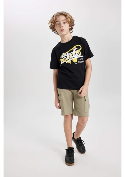 Erkek Çocuk Bisiklet Yaka Baskılı Kısa Kollu Tişört C3300A824SM fiyatları
