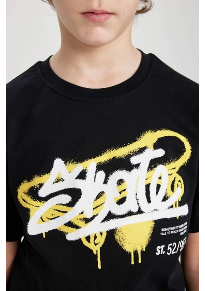 Erkek Çocuk Bisiklet Yaka Baskılı Kısa Kollu Tişört C3300A824SM indirimleri