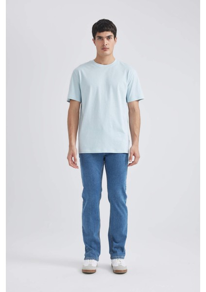 %100 Pamuk New Regular Fit Bisiklet Yaka Basic Düz Kısa Kollu Tişört V7699AZ24SP fiyatları