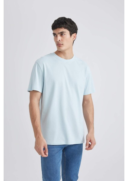 %100 Pamuk New Regular Fit Bisiklet Yaka Basic Düz Kısa Kollu Tişört V7699AZ24SP indirimleri