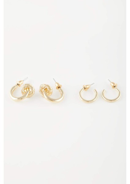 Kadın 2'li Gold Halka Küpe B9542AXNS fiyatları