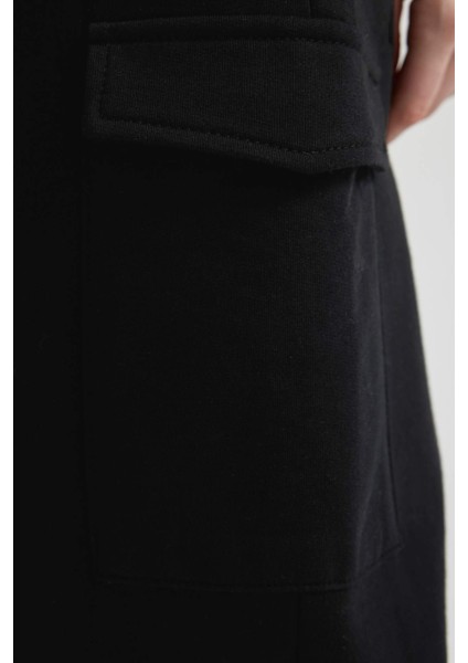 Coool Jogger Eşofman Altı Düz Beli Paçası Lasitkli Kargo Cepli Basic Düz C1444AX24SP