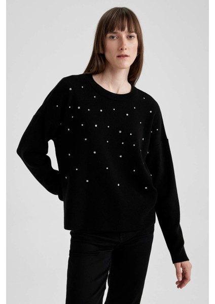 Regular Fit Bisiklet Yaka Triko Kazak R0726AZ23WN modelleri