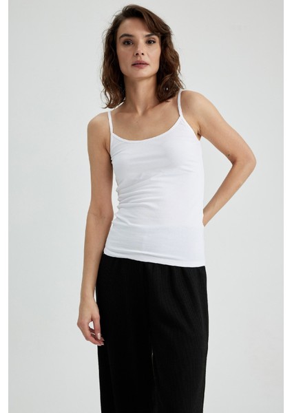 Fall in Love Pamuklu Askılı Beyaz Atlet M6858AZ23SP modelleri