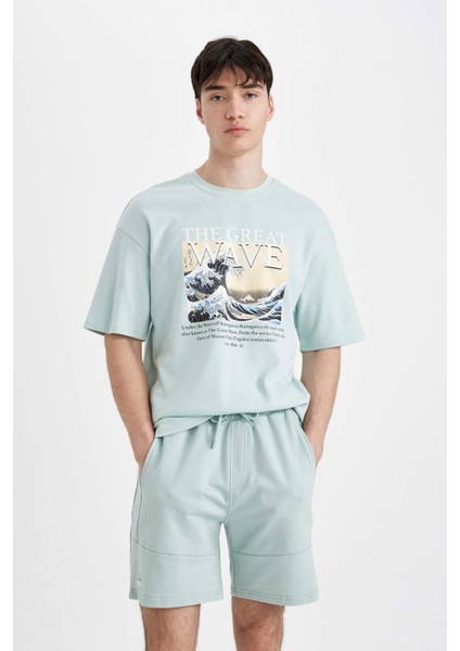 Art Hokusai Comfort Regular Fit Rahat Kalıp Bisiklet Yaka Ağır Kumaş Kısa Kollu Tişört A8916AX24SP modelleri
