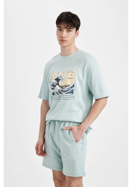 Art Hokusai Comfort Regular Fit Rahat Kalıp Bisiklet Yaka Ağır Kumaş Kısa Kollu Tişört A8916AX24SP fırsatları