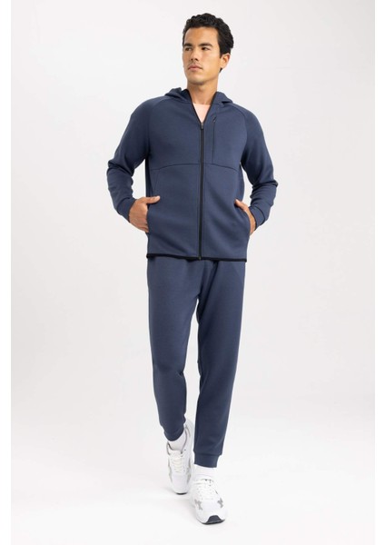 Fit Slim Fit Çift Cepli Beli Bağcıklı Lastikli Paça Skuba Dalgıç Kumaş Jogger Eşofman Altı Z9112AZ23AU