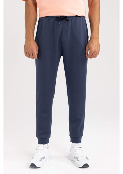 Fit Slim Fit Çift Cepli Beli Bağcıklı Lastikli Paça Skuba Dalgıç Kumaş Jogger Eşofman Altı Z9112AZ23AU