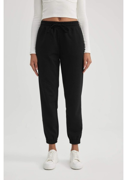 Standart Fit Basic Düz Beli Paçası Lastikli Cepli JoggerEşofman Altı T5987AZ24SP