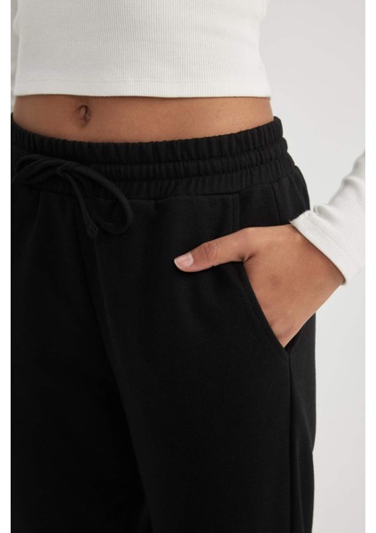 Standart Fit Basic Düz Beli Paçası Lastikli Cepli JoggerEşofman Altı T5987AZ24SP