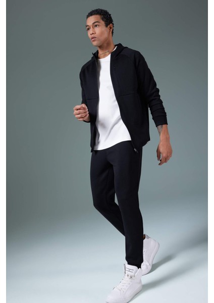 Fit Jogger Eşofman Altı Slim Fit Dar Kesim Skuba Dalgıç Kumaş Lastikli Paça Beli Bağcıklı Cepli Z9112AZ24SP