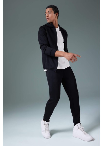 Fit Jogger Eşofman Altı Slim Fit Dar Kesim Skuba Dalgıç Kumaş Lastikli Paça Beli Bağcıklı Cepli Z9112AZ24SP