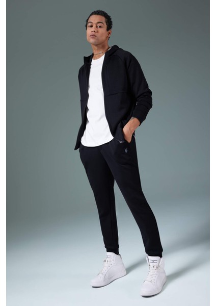 Fit Jogger Eşofman Altı Slim Fit Dar Kesim Skuba Dalgıç Kumaş Lastikli Paça Beli Bağcıklı Cepli Z9112AZ24SP