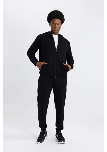 Fit Jogger Eşofman Altı Slim Fit Dar Kesim Skuba Dalgıç Kumaş Lastikli Paça Beli Bağcıklı Cepli Z9112AZ24SP