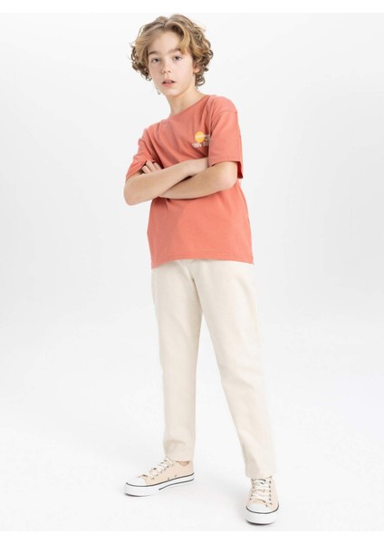 Erkek Çocuk Balloon Fit Standart Paça Twill Pantolon B6709A824SP