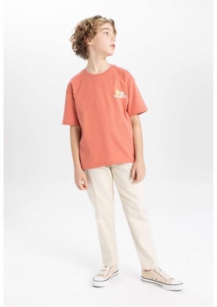 Erkek Çocuk Balloon Fit Standart Paça Twill Pantolon B6709A824SP