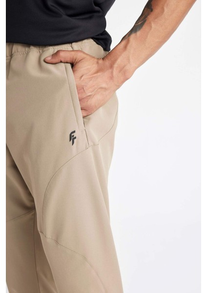 Fit Jogger Eşofman Altı Slim Fit Dar Kesim Dokuma Üç Cepli Fermuarlı Paça B2780AX24SM
