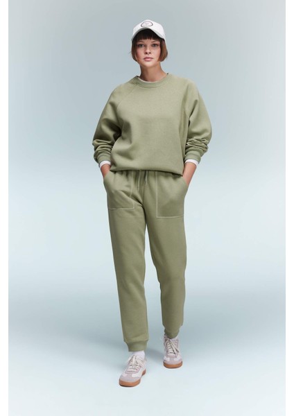 Beli Bağcıklı Cepli Regular Fit Jogger Eşofman Altı V2699AZ23WN