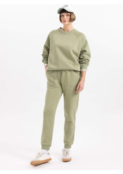Beli Bağcıklı Cepli Regular Fit Jogger Eşofman Altı V2699AZ23WN