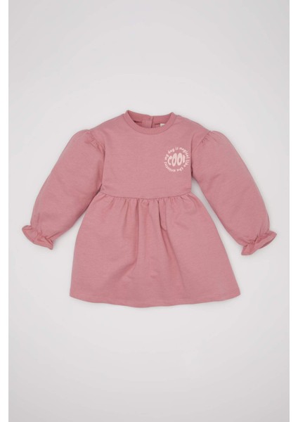 Kız Bebek Baskılı Uzun Kollu Elbise B7560A524SP