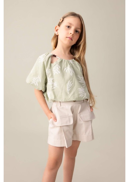 Kız Çocuk Gabardin Şort C4566A824SM