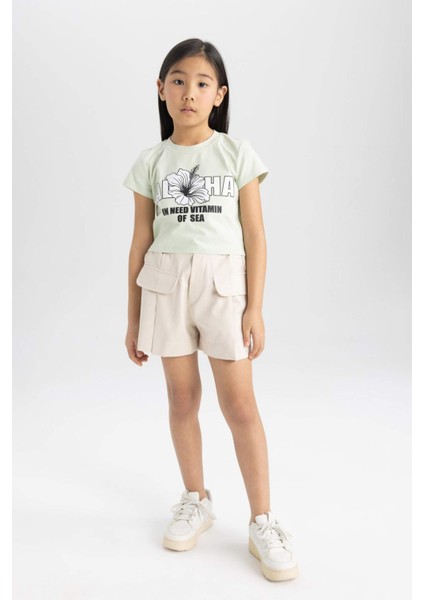 Kız Çocuk Gabardin Şort C4566A824SM
