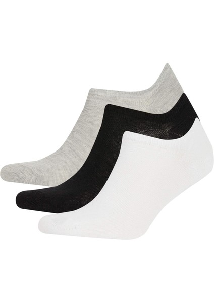 Erkek Pamuklu 3'lü Sneaker Çorabı K4595AZNS
