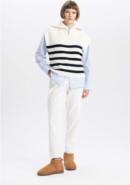 Paperbag Kadife Pantolon Yüksek Lastikli Bel Fitilli Z2509AZ23WN fiyatları