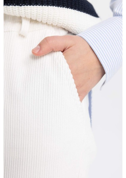 Paperbag Kadife Pantolon Yüksek Lastikli Bel Fitilli Z2509AZ23WN indirimleri