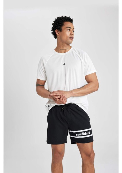 Fit Baskılı Kısa Boy Deniz Şortu B5990AX24HS