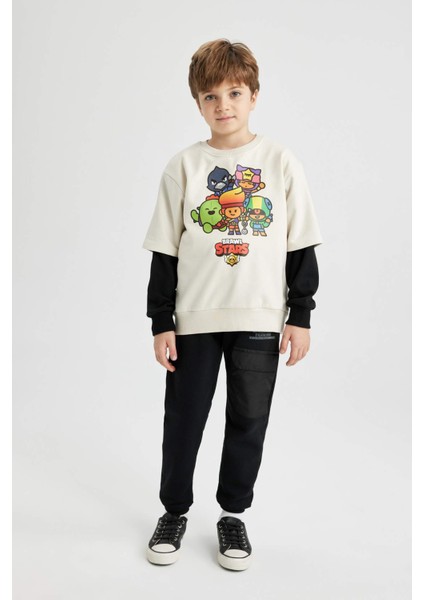 Erkek Çocuk Brawl Stars Bisiklet Yaka Sweatshirt B2213A823WN fiyatları