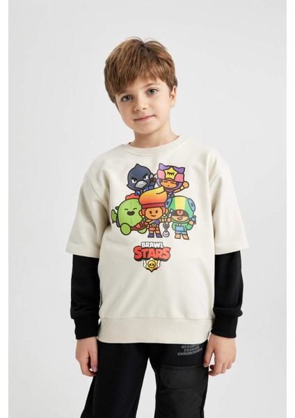 Erkek Çocuk Brawl Stars Bisiklet Yaka Sweatshirt B2213A823WN modelleri