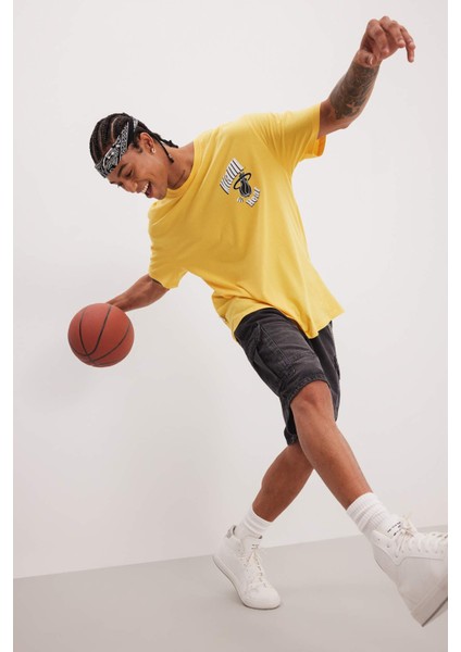 Fit NBA Miami Heat Boxy Fit Bisiklet Yaka Kısa Kollu Tişört B9888AX24SM fırsatları