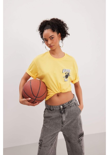 Fit NBA Miami Heat Boxy Fit Bisiklet Yaka Kısa Kollu Tişört B9888AX24SM indirimleri