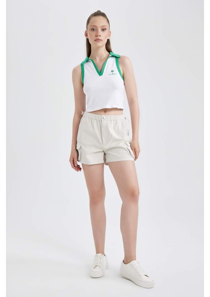 Coool Regular Fit Normal Bel Gabardin %100 Pamuk Şort A3688AX23SM