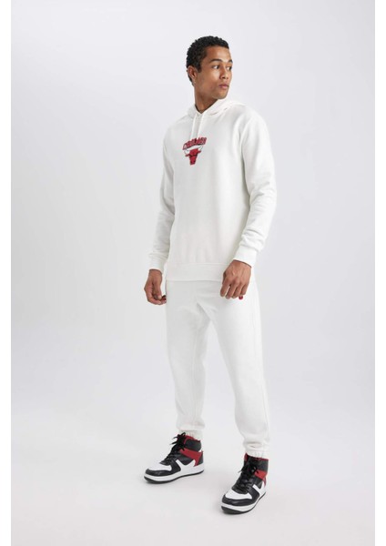 DeFactoFit NBA Chicago Bulls Standart Fit Kalın Jogger Eşofman Altı B3892AX24SP