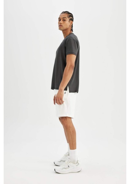 Fit Standart Fit Bisiklet Yaka Sporcu Ağır Kumaş Basic Düz Kısa Kollu Tişört C2829AX24SM indirimleri