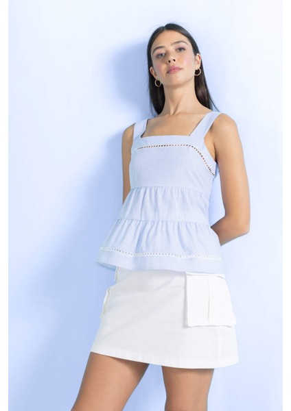 A Kesim Normal Bel Gabardin Mini Etek A9394AX23HS