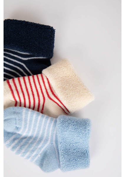 Erkek Bebek Kaydırmaz Taban 3'lü Pamuklu Uzun Çorap Y6326A2NS fiyatları