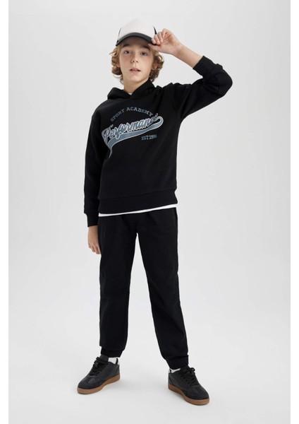 Erkek Çocuk Beli Bağcıklı Cepli Lastikli Paça Jogger Basic Düz Pantolon fiyatları