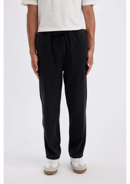 Wide Leg Fit Geniş Kalıp Normal Bel Geniş Paça Yazlık Jean Pantolon C2044AX24SM