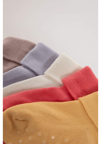 Kız Bebek Dikişsiz 5'li Pamuklu Uzun Çorap C4291A5NS fiyatları