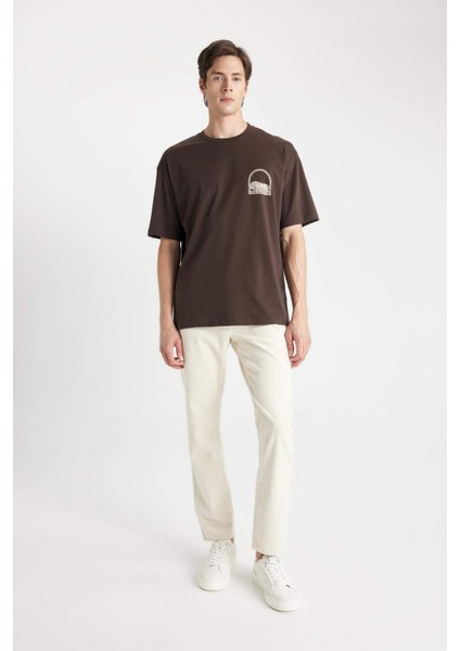 Straight Fit Normal Kalıp Normal Bel Boru Paça Jean Pantolon D1978AX24SM fiyatları