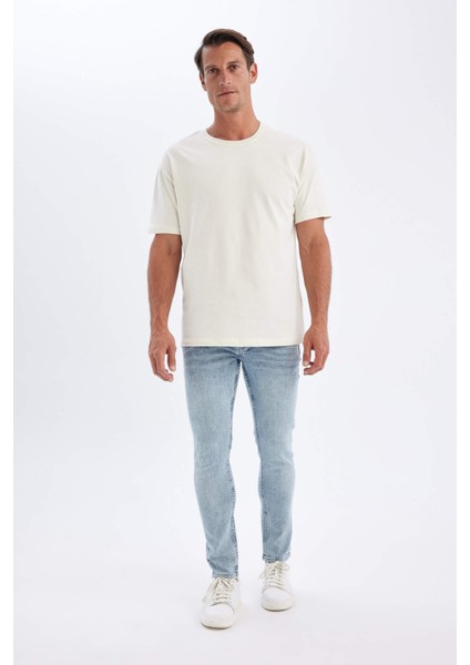 Carlo Skinny Fit Ekstra Dar Kalıp Normal Bel Ekstra Dar Paça Jean Pantolon D1821AX24SM