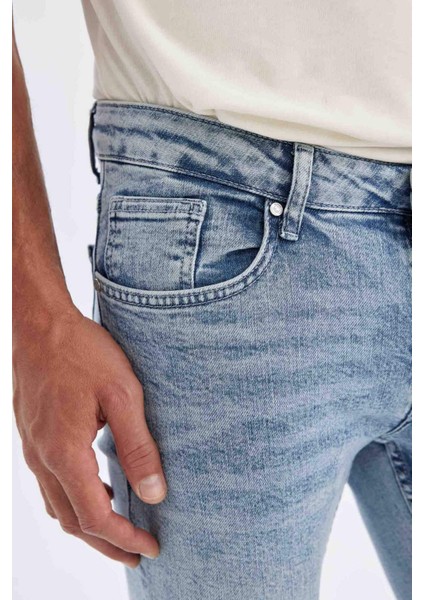Carlo Skinny Fit Ekstra Dar Kalıp Normal Bel Ekstra Dar Paça Jean Pantolon D1821AX24SM
