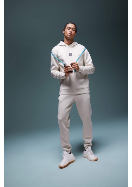 Fit Jogger Eşofman Altı Slim Fit Dar Kesim Çift Cepli Beli Bağcıklı Lastikli Paça Skuba Dalgıç Kumaş B9436AX24SP